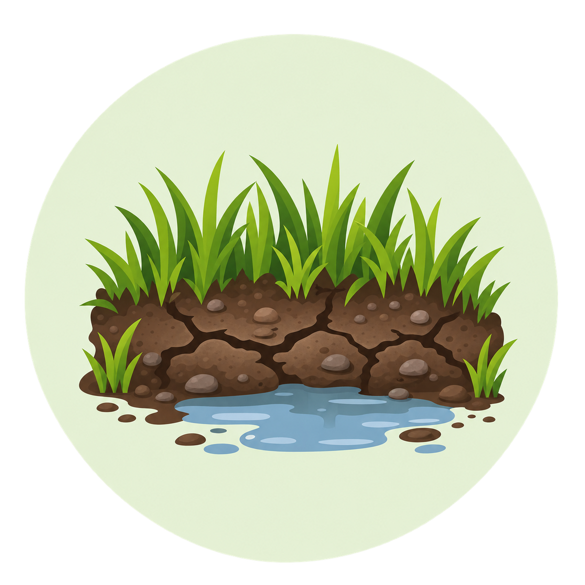 Wet or compacted ground